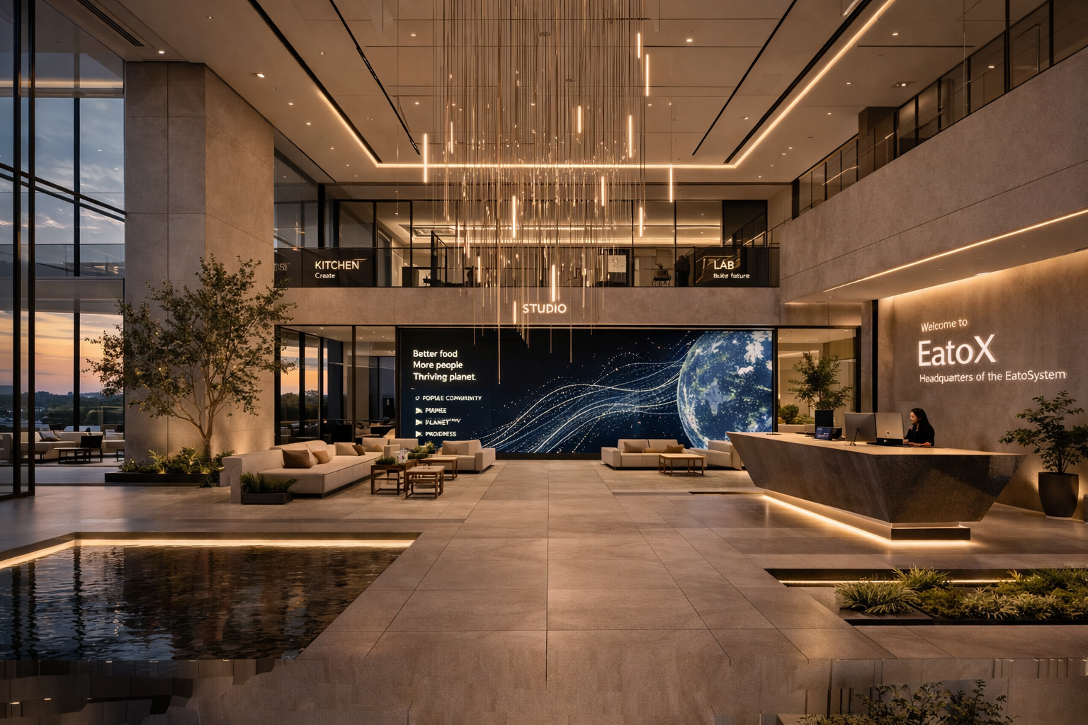 EatoX Lobby — Social Space